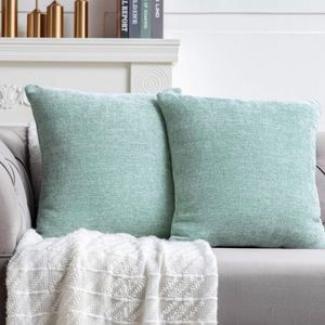 Soft Seafoam Green Accent Pillow Pair